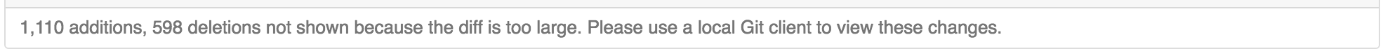 Github Diff too big file