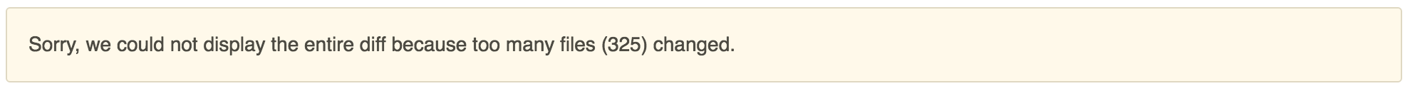 Github Diff too big